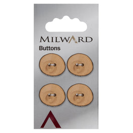Milward Carded Buttons: 15mm - Pack of 4 - 00253