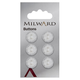 Milward Carded Buttons: 13mm - Pack of 6 - 00320