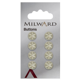 Milward Carded Buttons: 10mm - Pack of 8 - 00330