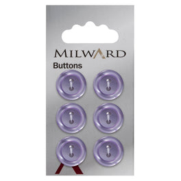 Milward Carded Buttons: 15mm - Pack of 6 - 00407