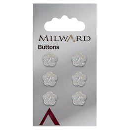 Milward Carded Buttons: 11mm - Pack of 6 - 00410