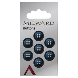 Milward Carded Buttons: 15mm - Pack of 7 - 00464