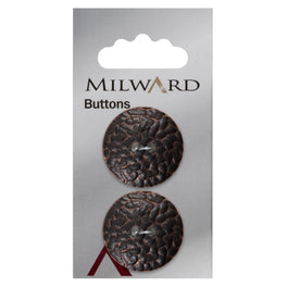 Milward Carded Buttons: 25mm - Pack of 2 - 00994