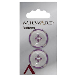 Milward Carded Buttons: 22mm - Pack of 2 - 01094A