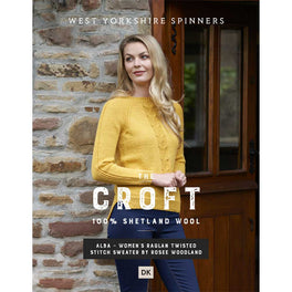 Alba Women's Twisted Stitch Raglan Sweater in West Yorkshire Spinners The Croft Dk - Digital Version DPB0044