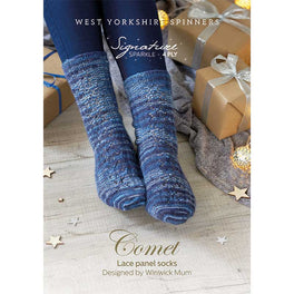 Free Download - Comet Lace Panel Socks in West Yorkshire Spinners Signature 4ply