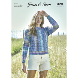 Sweater in James C Brett Marble Chunky