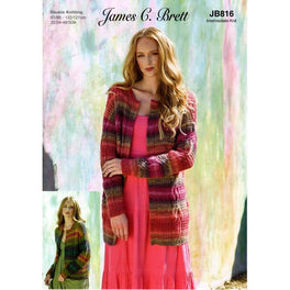 Cardigan in James C Brett Shhh Dk