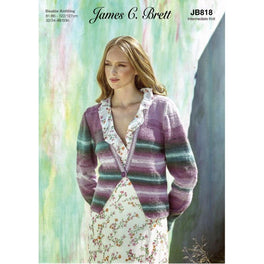 Cardigan in James C Brett Shhh Dk