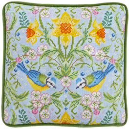 Spring Blue Tits Tapestry