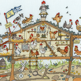 Cut Thru' Hen Home Cross Stitch Kit