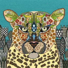 Jewelled Leopard Cross Stitch Kit