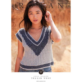 Tellin Vest in Rowan Denim Revive - Digital Version ZB336-00002