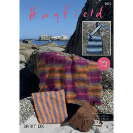 Throw, Cushion Cover and Bag in Hayfield Spirit DK  - Digital Version