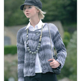 Ladies Cardigan in James C Brett Marble Chunky