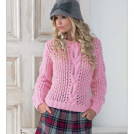 Ladies Sweater in James C Brett Chunky with Merino