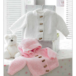Babies Jackets in James C Brett Flutterby Chunky