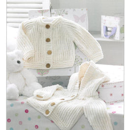 Babies Jackets in James C Brett Flutterby Chunky