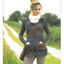 Womens' Waistcoat in James C Brett Marble Chunky