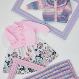 Cardigan and Blanket in James C Brett Baby Twinkle Print DK JB681