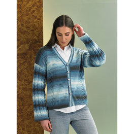Cardigan in James C Brett Aurora Dk