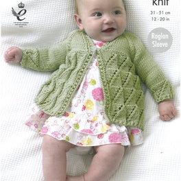 Matinee Coat, Angel Top and Cardigan in King Cole Cottonsoft DK - Digital Version 4429