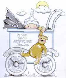 Boy Baby Buggy Sampler