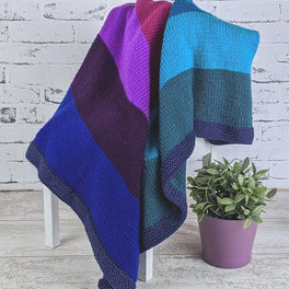Very Berry Smoothie Knitted Blanket  Digital Pattern - by Sara Geraghty