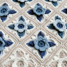 Willow Blossom Crochet Cot Blanket Pattern by Janie Crow - Digital Version