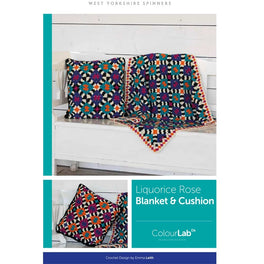 Liquorice Rose Blanket & Cushion in West Yorkshire Spinners ColourLab - Digital Version